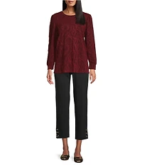 Intro Double Knit Pull-On Straight Leg Pants