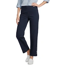 Intro Double Knit Straight Leg Traveler Pull-On Ankle Denim Pants