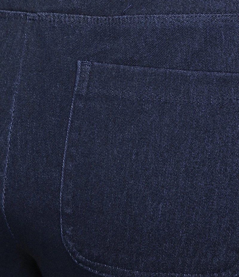 Intro Double Knit Straight Leg Traveler Pull-On Ankle Denim Pants