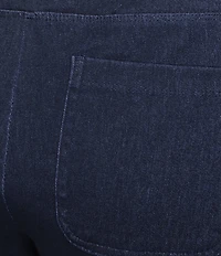 Intro Double Knit Straight Leg Traveler Pull-On Ankle Denim Pants