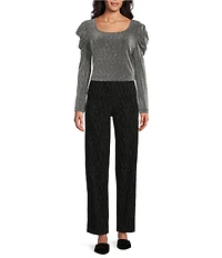 Intro Flocked Love The Fit Tummy Control Straight Leg Pull-On Pants