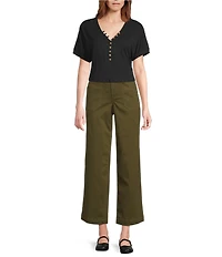 Intro Kendall Solid Relaxed Cropped Pants