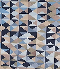 Intro Knit Jersey Ink Geometric Print Boat Neck 3/4 Sleeve Tee