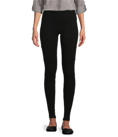 Intro Knit Straight Leg Pull-On Tummy Control Cargo Leggings