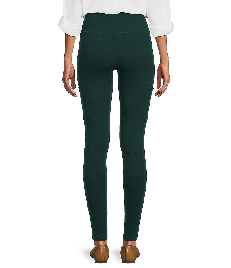 Intro Knit Straight Leg Pull-On Tummy Control Cargo Leggings