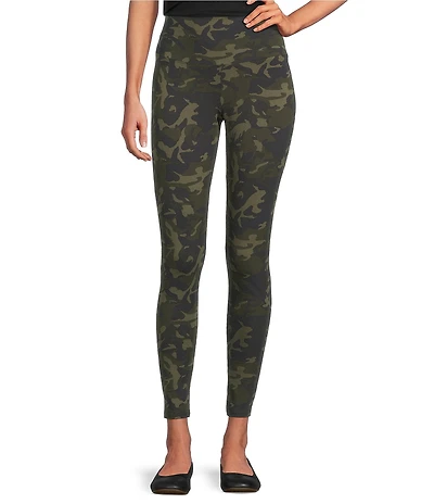 Intro Love The Fit Suave Knit Green Camo Tummy Control Pull-On Leggings