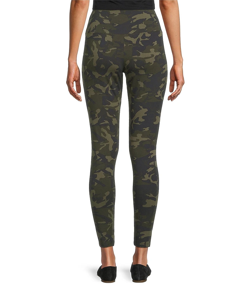 Intro Love The Fit Suave Knit Green Camo Tummy Control Pull-On Leggings
