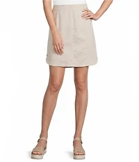 Intro Nia Denim Button Hem Pull-On Skort