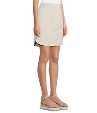 Intro Nia Denim Button Hem Pull-On Skort