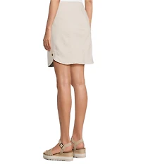 Intro Nia Denim Button Hem Pull-On Skort