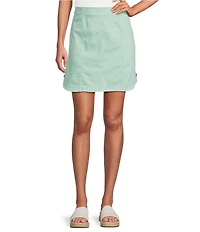 Intro Nia Denim Button Hem Pull-On Skort