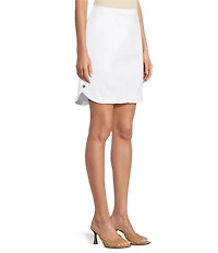 Intro Nia Denim Button Hem Pull-On Skort