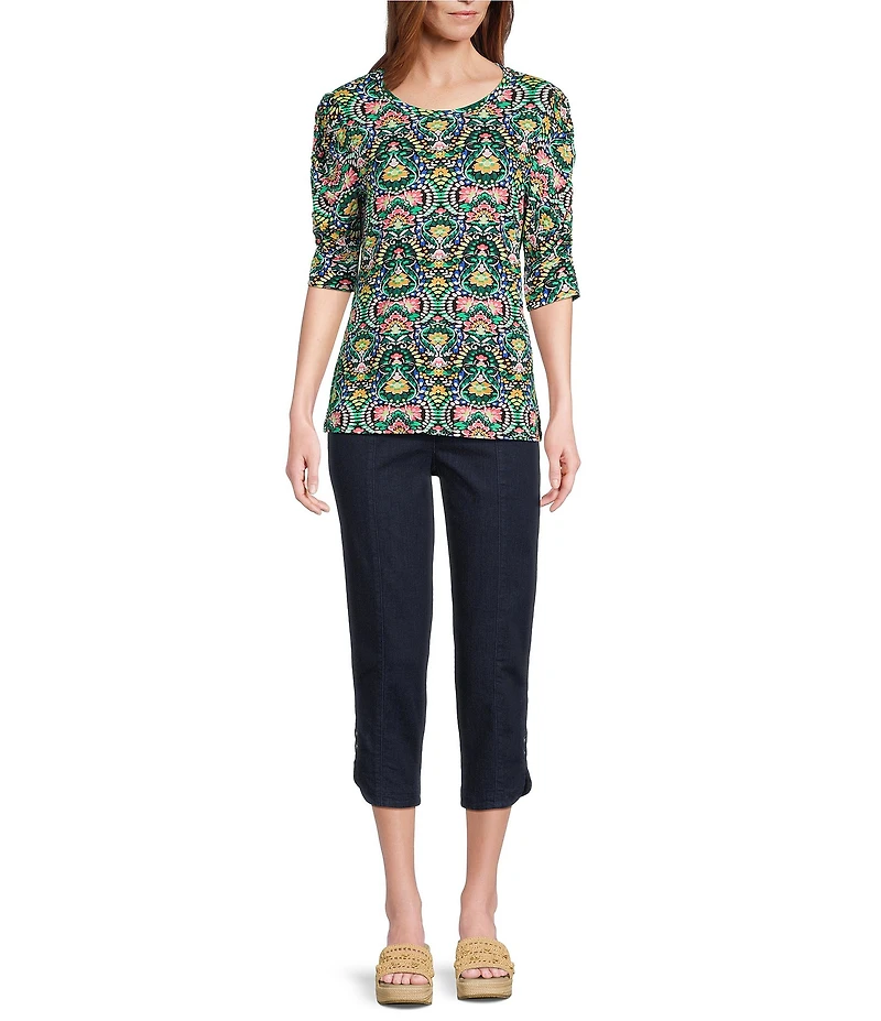 Intro Nia Freedom Denim Pull-On Capri Pants