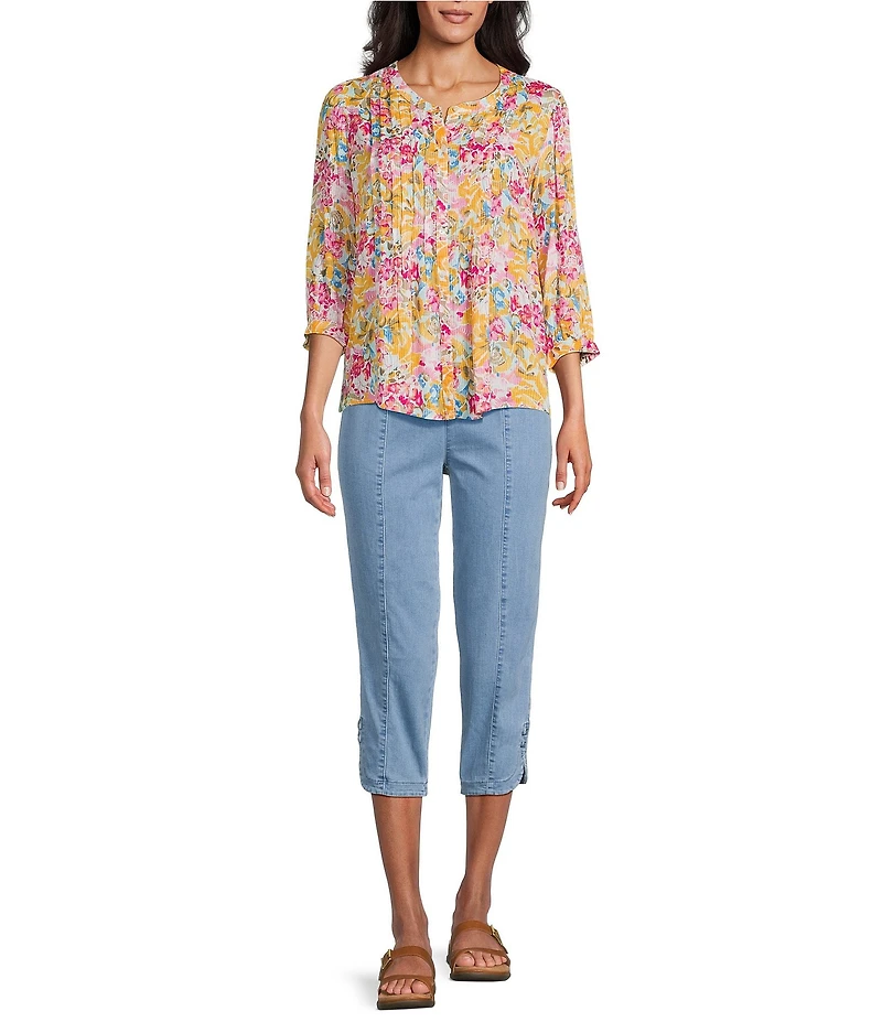 Intro Nia Freedom Denim Pull-On Capri Pants