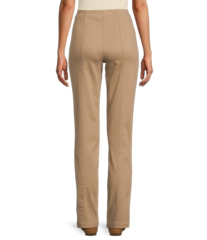 Intro Nia Hollywood Waist Seam Detail High Rise Straight Leg Pull-On Denim Pants