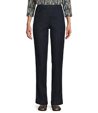 Intro Nia Hollywood Waist Seam Detail High Rise Straight Leg Pull-On Denim Pants