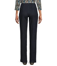 Intro Nia Hollywood Waist Seam Detail High Rise Straight Leg Pull-On Denim Pants