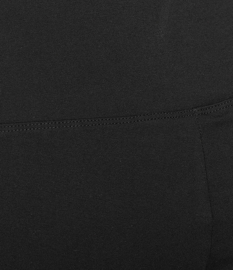 Intro Petite Size Aimee Solid Suave Knit Straight Leg Tummy Control Coconut Button Hem Pull-On Pants