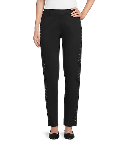 Intro Petite Size Bella Double Knit Straight Leg Pull-On Pants