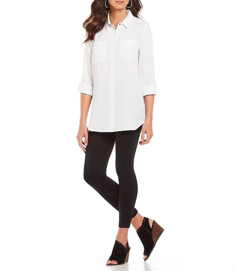 Intro Petite Size Bella Solid Double Knit Slim Her Leggings