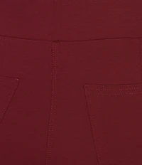Intro Petite Size Bella Solid Double Knit Slim Her Straight Leg Pants
