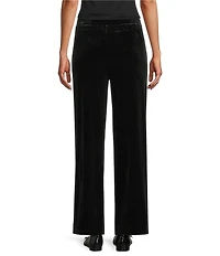 Intro Petite Size Britt Velvet Wide Leg Pull-On Pants