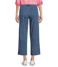 Intro Petite Size Carrie Slub Stretch Tummy Control Wide Leg Jeans