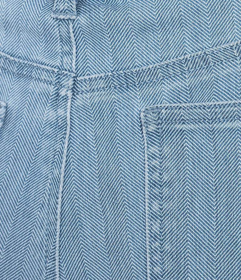 Intro Petite Size Carrie Slub Stretch Tummy Control Wide Leg Jeans