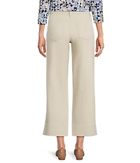 Intro Petite Size Carrie Slub Stretch Tummy Control Wide Leg Pants