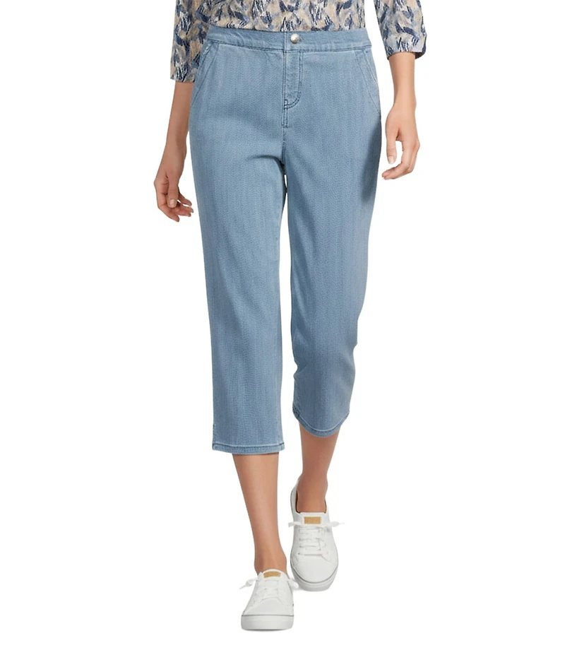 Intro Petite Size Dahlia Freedom Denim Pull-On Capri Pants