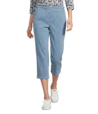 Intro Petite Size Dahlia Freedom Denim Pull-On Capri Pants