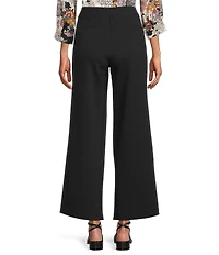 Intro Petite Size Double Knit Traveler Pull-On Wide Leg Pants