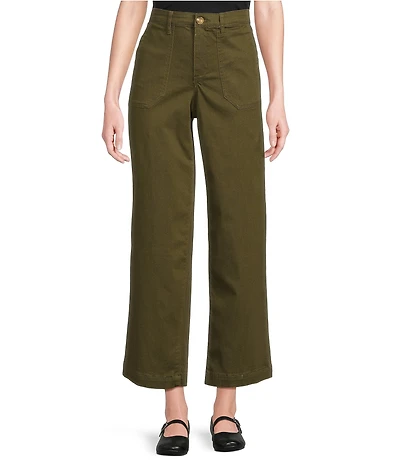 Intro Petite Size Kendall Solid Relaxed Cropped Pants