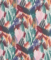 Intro Petite Size Knit Jersey Teal Geometric Print Boat Neck 3/4 Sleeve Tee