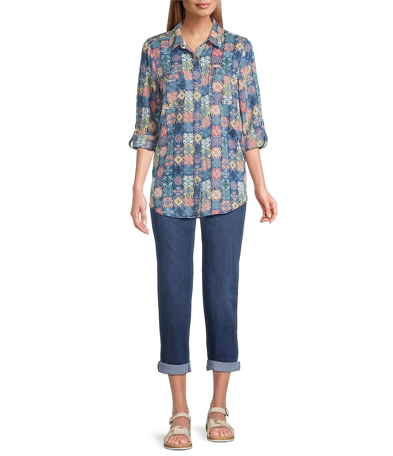 Intro Petite Size Miranda Pull-On Cropped Tapered Pants