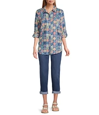 Intro Petite Size Miranda Pull-On Cropped Tapered Pants