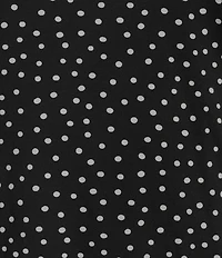 Intro Petite Size Polka Dot Knit Jersey Crew Neck Elbow Puff Sleeve Top