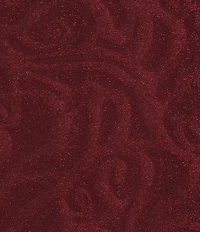 Intro Petite Size Red Lurex Knit Metallic Crew Neck Bracelet Length Poet Sleeve Top