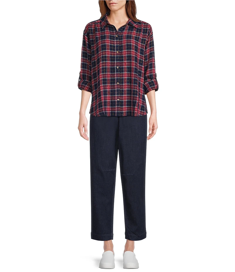 Intro Petite Size Sidney Crop Barrel Leg Pants