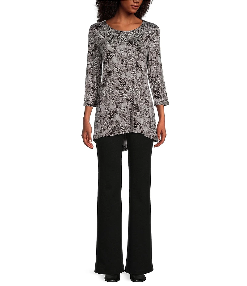 Intro Petite Size Stella Boot Leg Pull-On Double Knit Pants