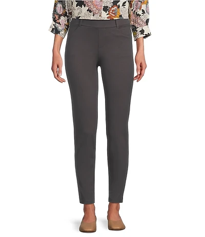Intro Petite Size Stella Double Knit Slim Straight Leg Pull-On Pants