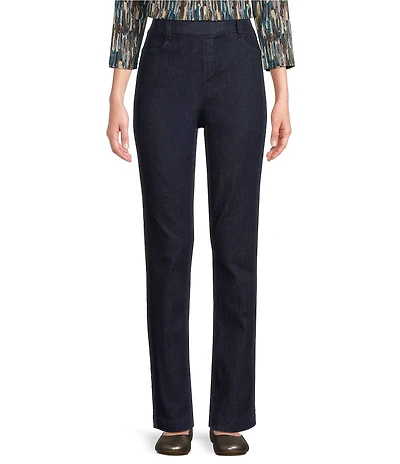 Intro Petite Size Stella Straight Leg Pull-On Denim Pants