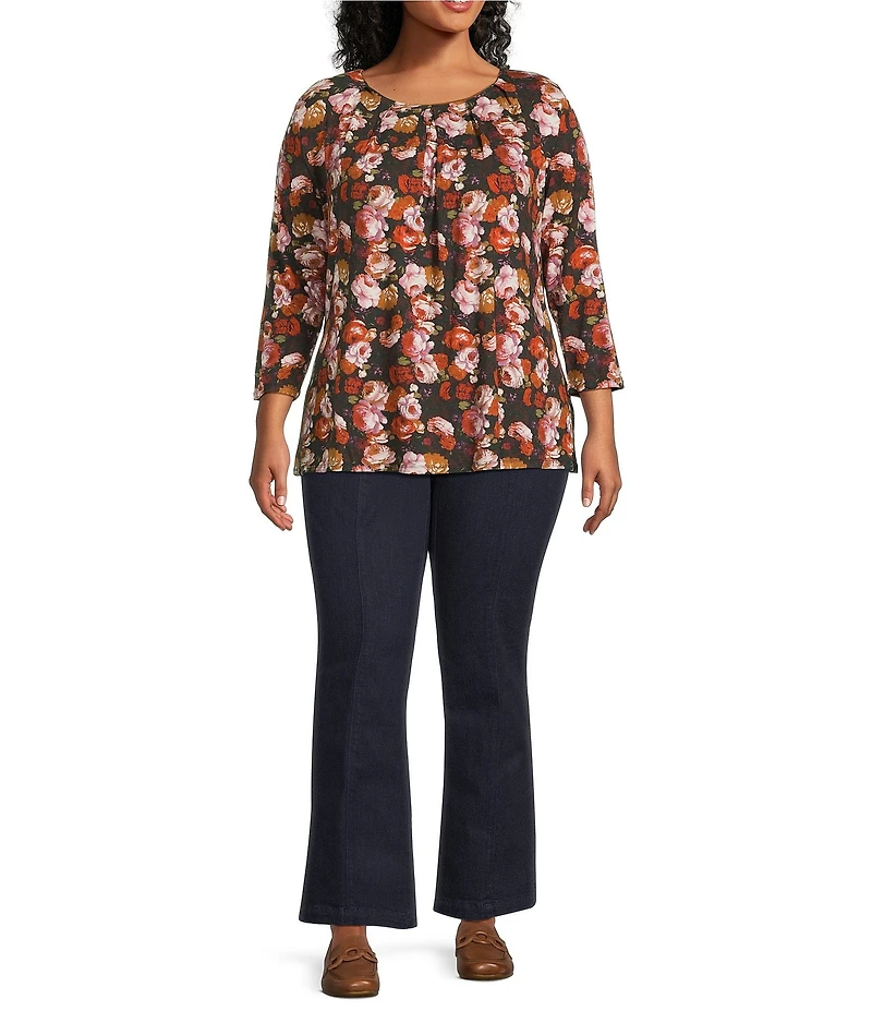 Intro Plus Size Bella Freedom Denim Pull-On Baby Boot Leg Pants