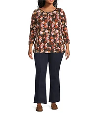 Intro Plus Size Bella Freedom Denim Pull-On Baby Boot Leg Pants