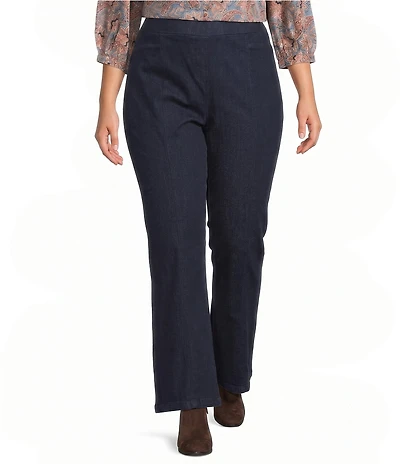 Intro Plus Size Bella Freedom Denim Pull-On Baby Boot Leg Pants