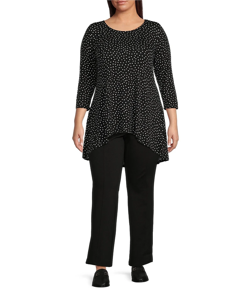Intro Plus Size Bella Double Knit Boot Leg Pull-On Pants