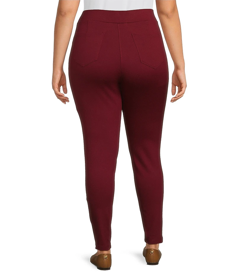 Intro Plus Size Bella Solid Double Knit Slim Her Leggings