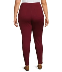 Intro Plus Size Bella Solid Double Knit Slim Her Leggings