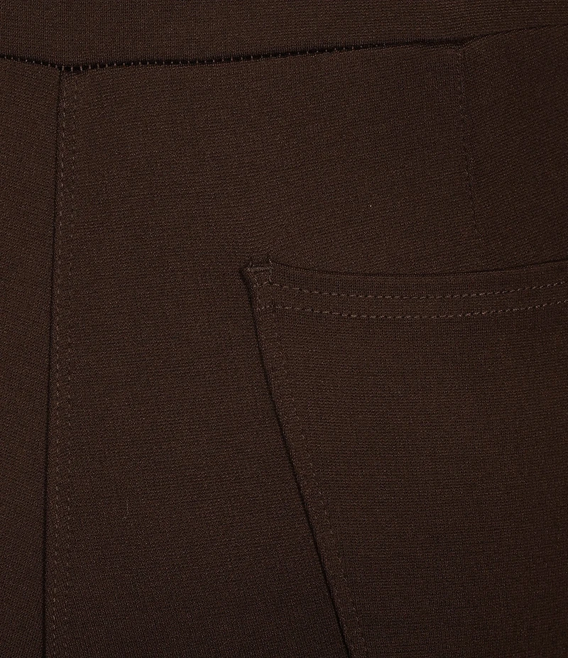Intro Plus Size Bella Solid Double Knit Slim Hem Straight Leg Pants