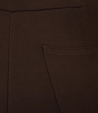 Intro Plus Size Bella Solid Double Knit Slim Hem Straight Leg Pants